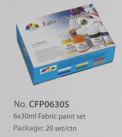 Washable Art Painting Colours Fabric Paint Set For Kids 6 X 30ml 6 Colors Per Set