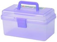 Transparente farbige Lidded Vorratsbehälter, Plastikhandwerks-Kasten-Zungen-Nut-Bau